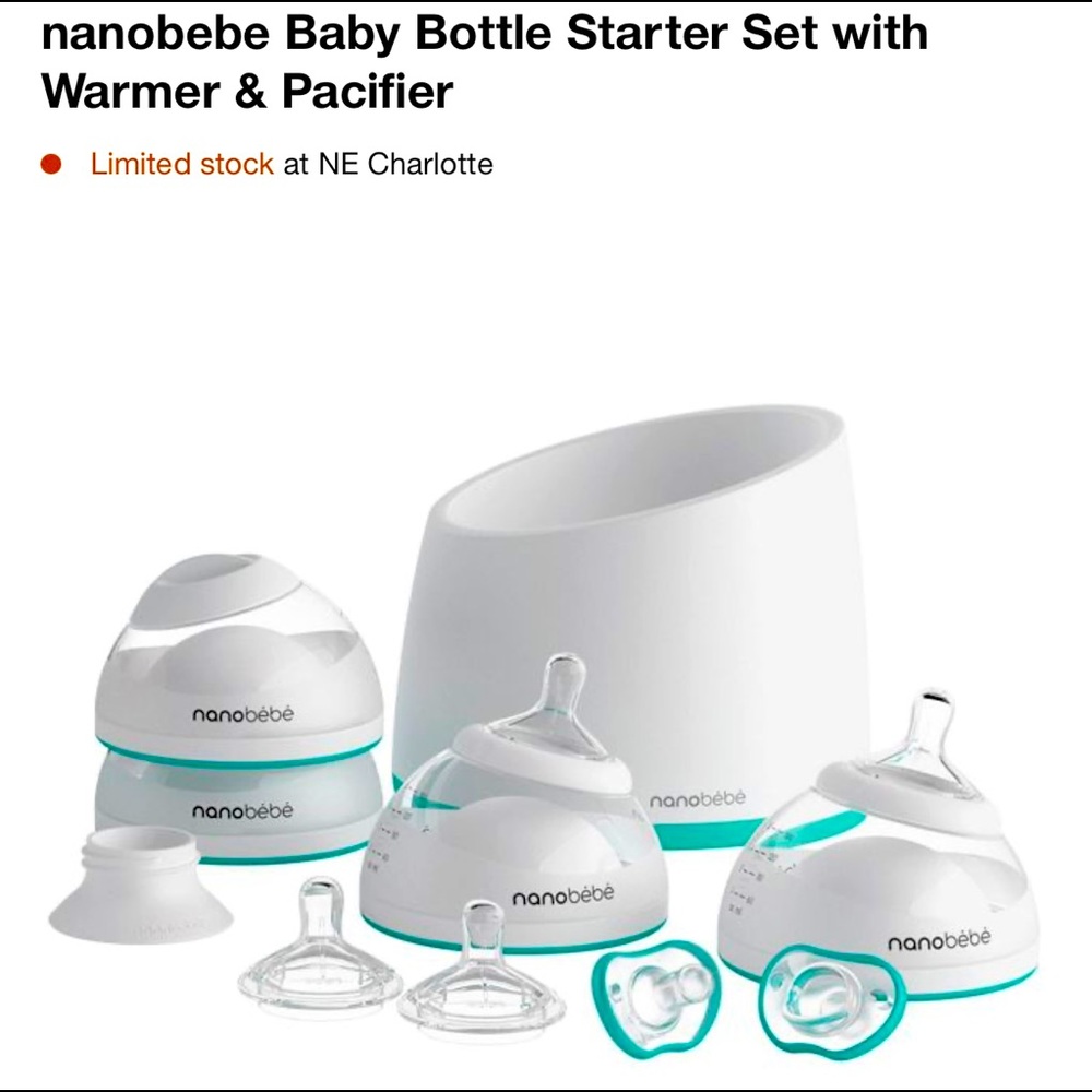 Nanobebe Baby Bottle Starter Set with Warmer